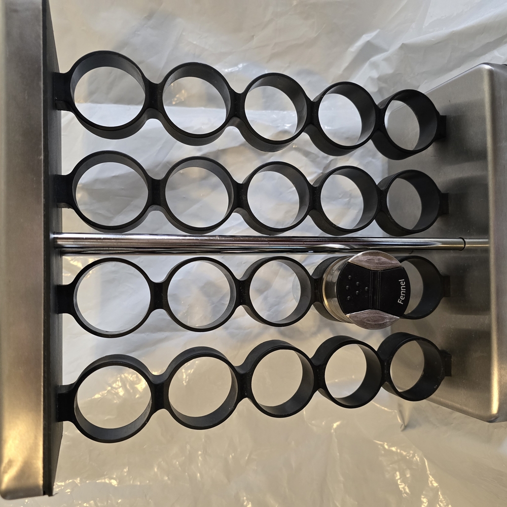 Spice Rack  Black and Silver Wine Rack 24 Space